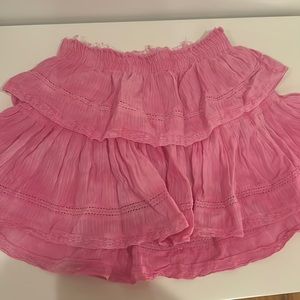 LOVESHACKFANCY RUFFLE MINI SKIRT XS